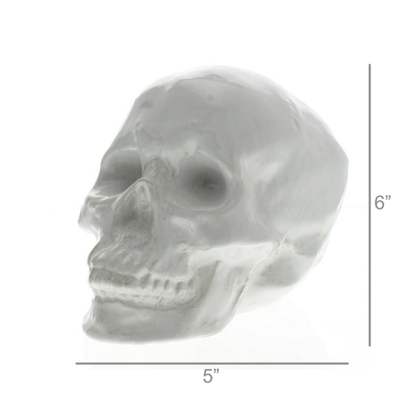 Ceramic Skull - White