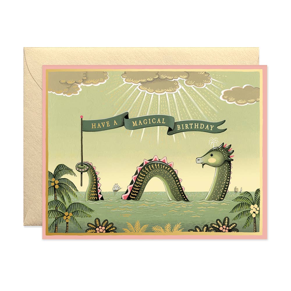 Sea Monster Birthday Greeting Card