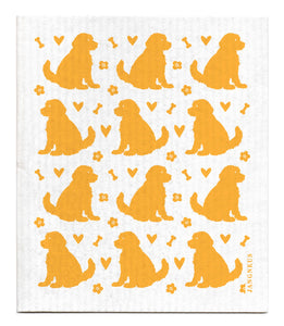 Swedish Dishcloth - Doodle Dog - Ochre