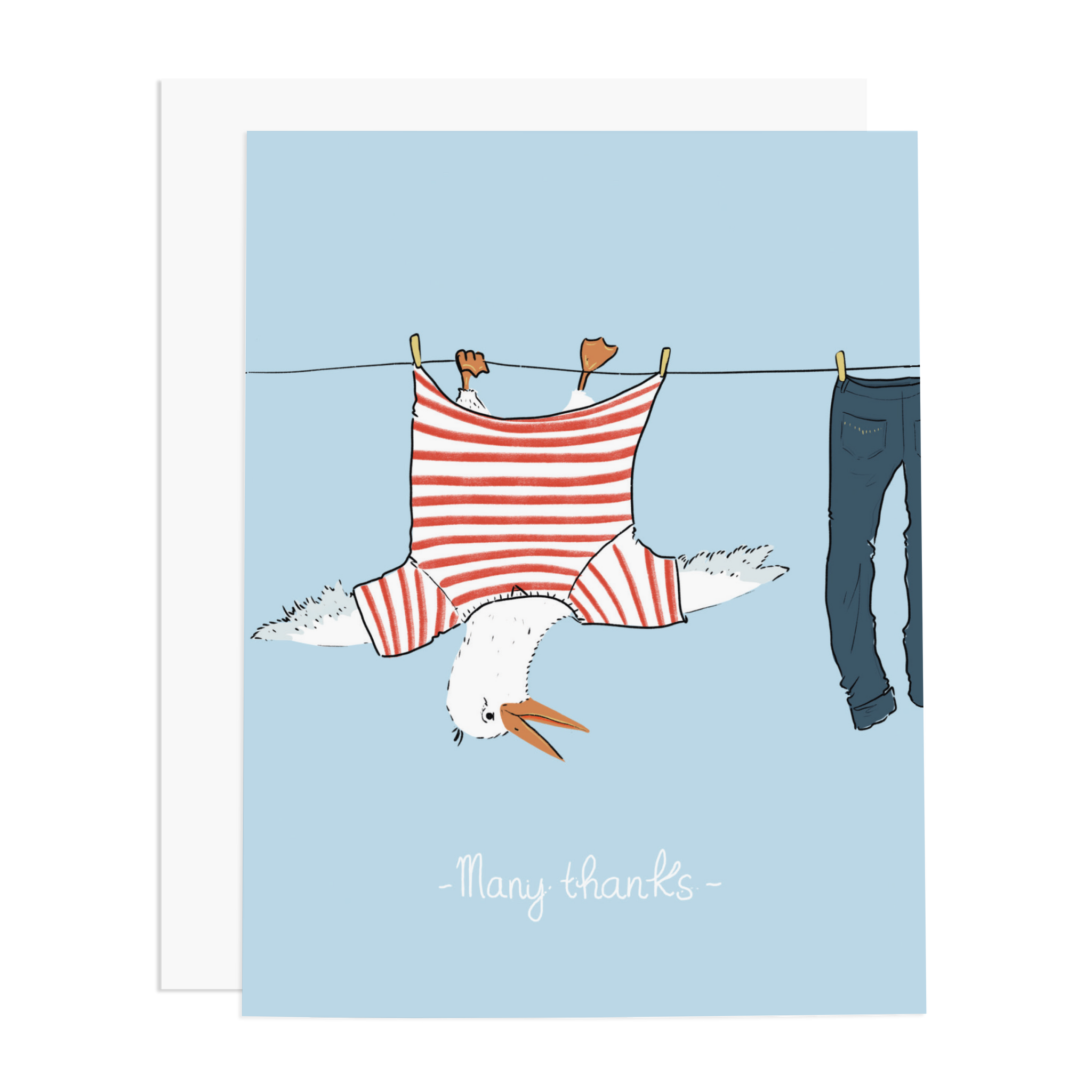 Many Thanks Seagull Greeting Card