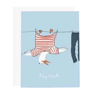 Many Thanks Seagull Greeting Card