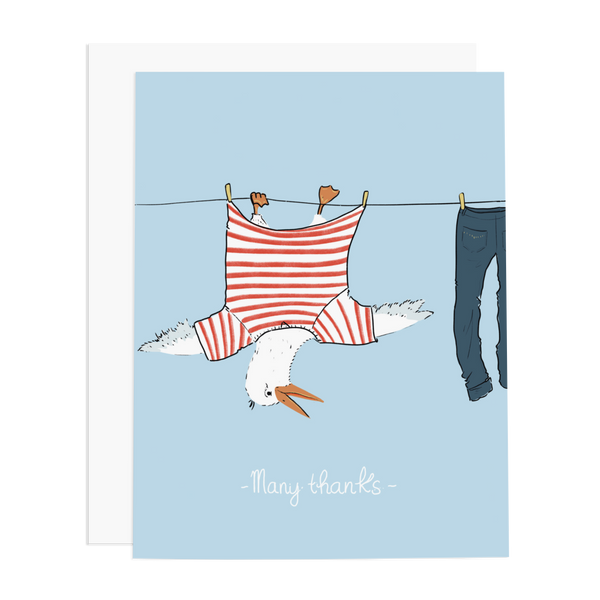 Many Thanks Seagull Greeting Card