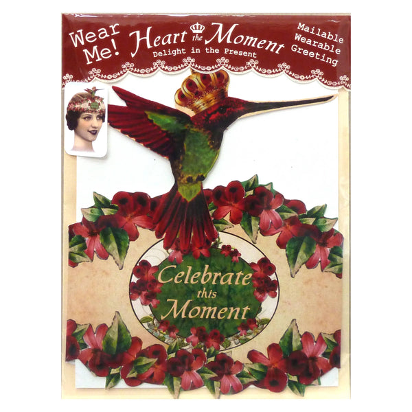 Greeting Card with Tiara, Celebrate This Moment, Hummingbird