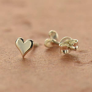 Tiny Heart Stud Earrings