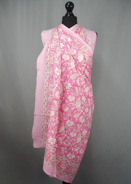 Beach  Sarong  - Pink Peacock