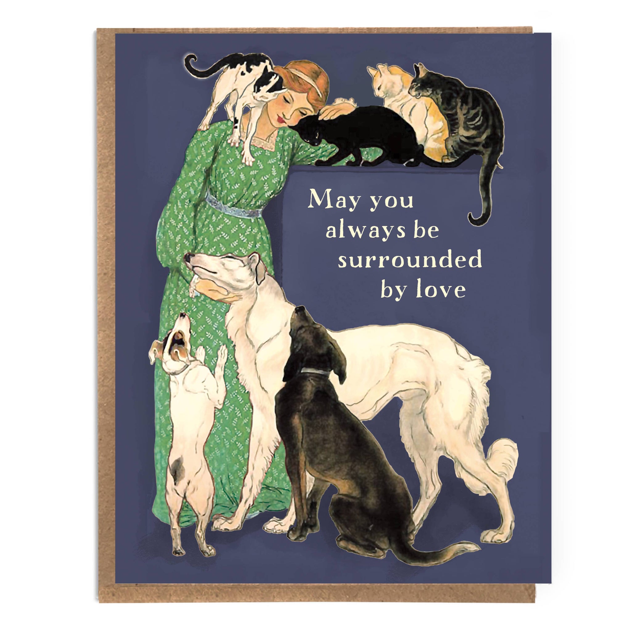 May You Always Be Surrounded By Love; Animal Lover Card