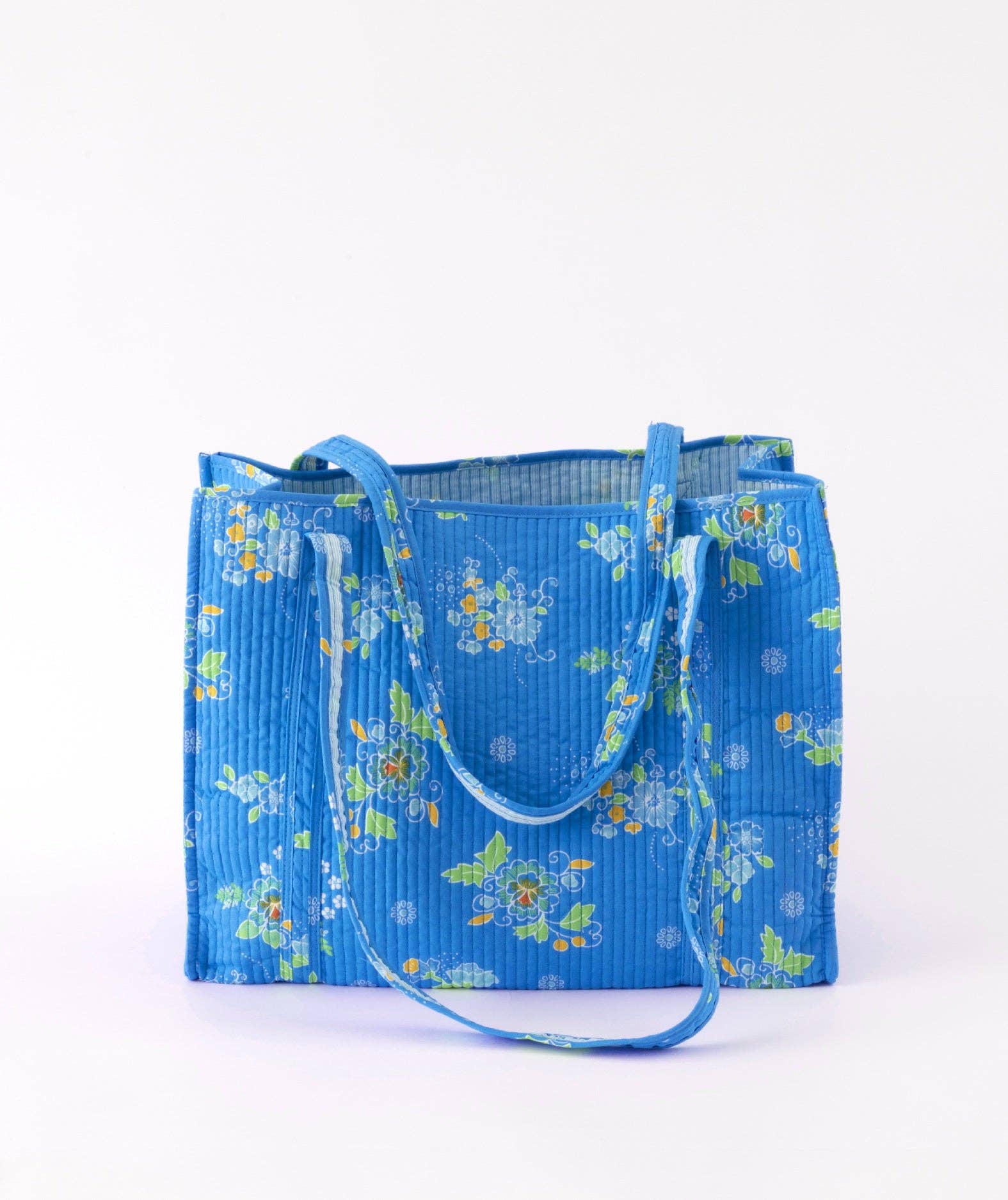 Polska quilted tote bag bright blue