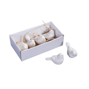 White Ceramic Birds $6