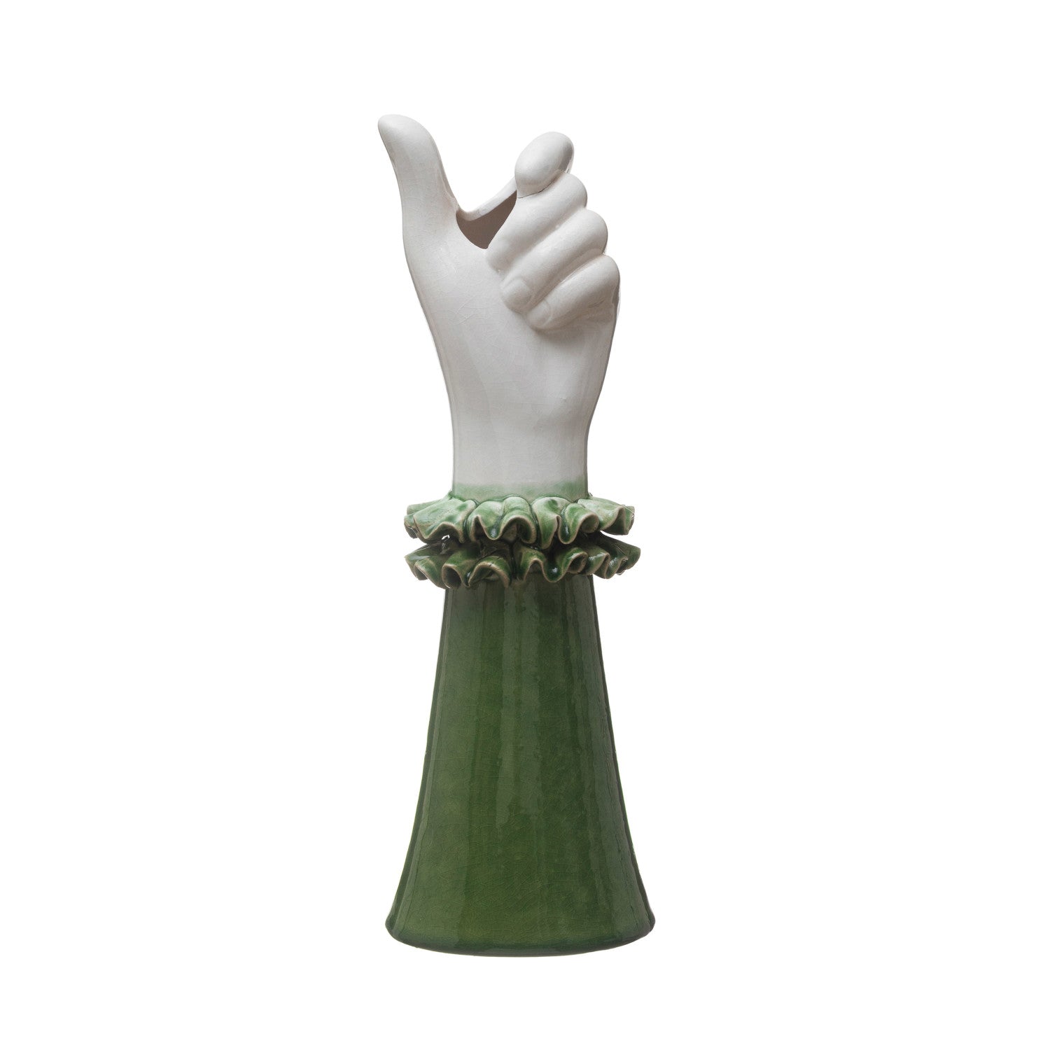 Hand shaped vase