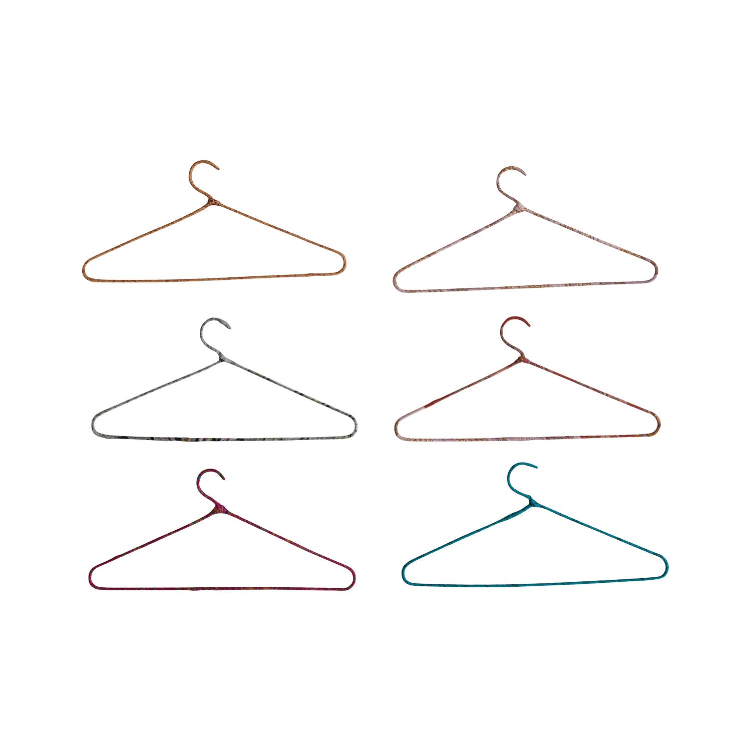 Set of 6 Kantha Hangers