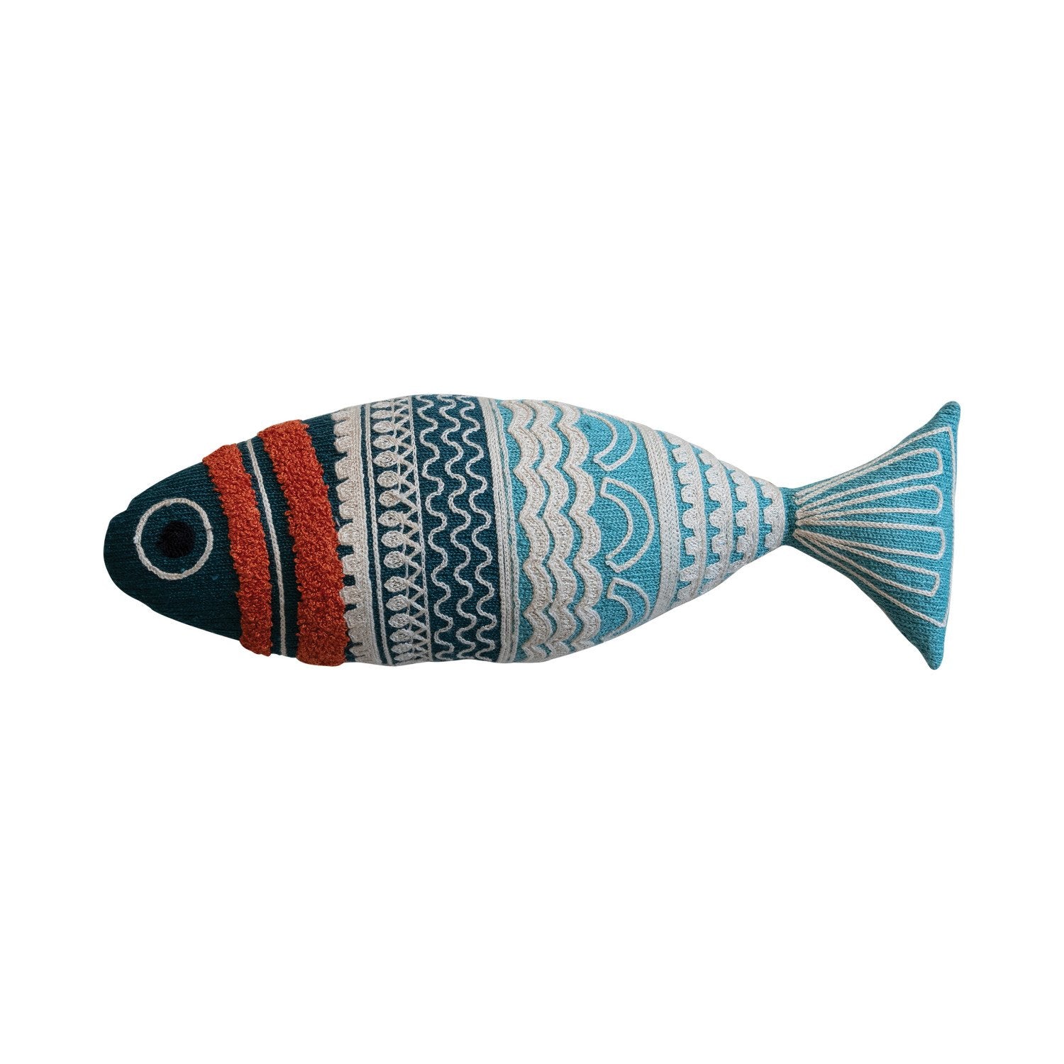 Emb. Fish Pillow