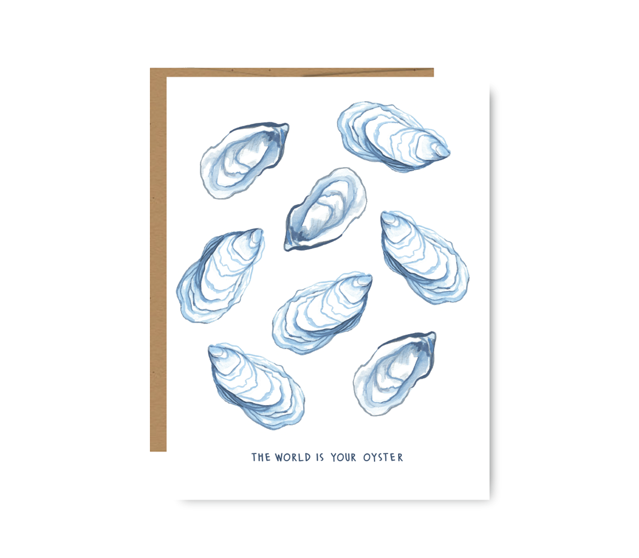 Oyster Coastal greeting card