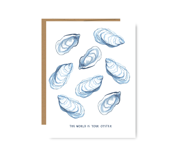 Oyster Coastal greeting card