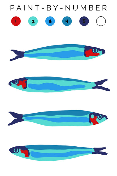 Sardines Paint-By-Number