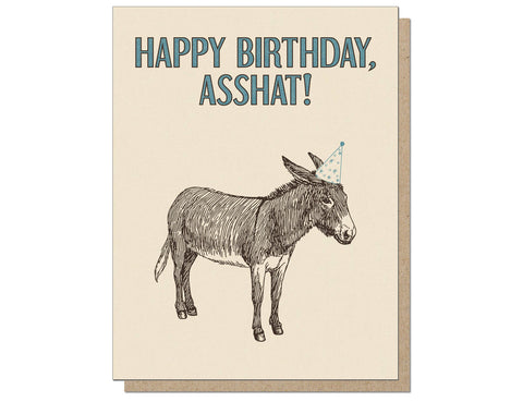 Happy Birthday Asshat Card