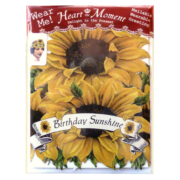 Greeting Card with Tiara, Birthday Sunshine, Sunflower