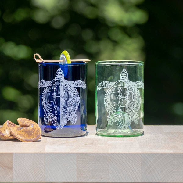 Turtle 12oz Blue Recycled Tumbler SET OF 2