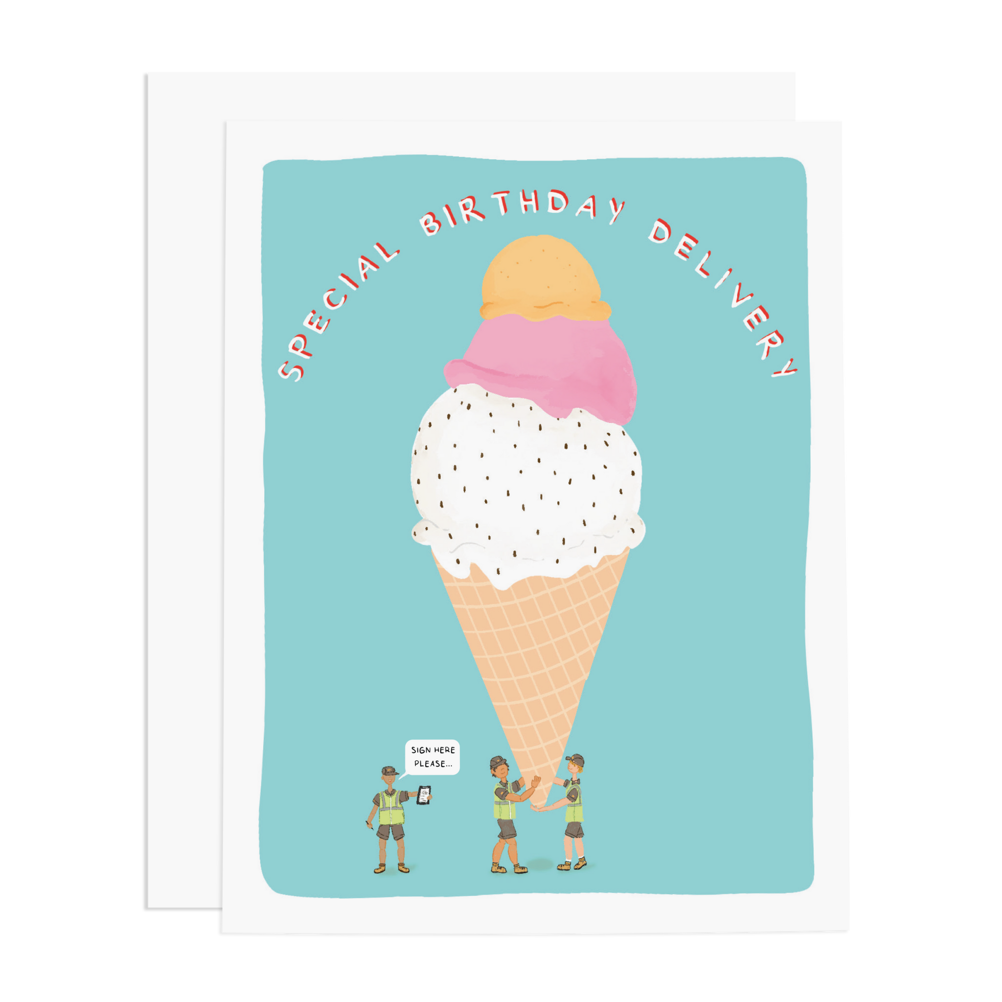 Ice Cream Delivery Greeting Card