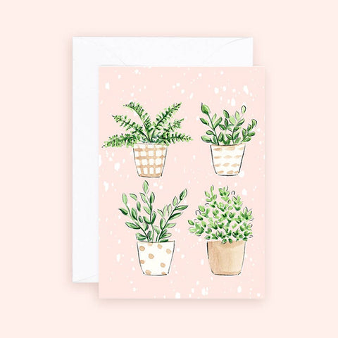 Mini Card - Plants Quartet -Everyday Botanical Enclosure Card