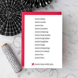 LV39 - "More Time Wih You." Greeting Card