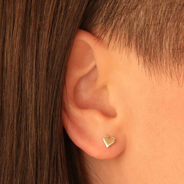 Tiny Heart Stud Earrings