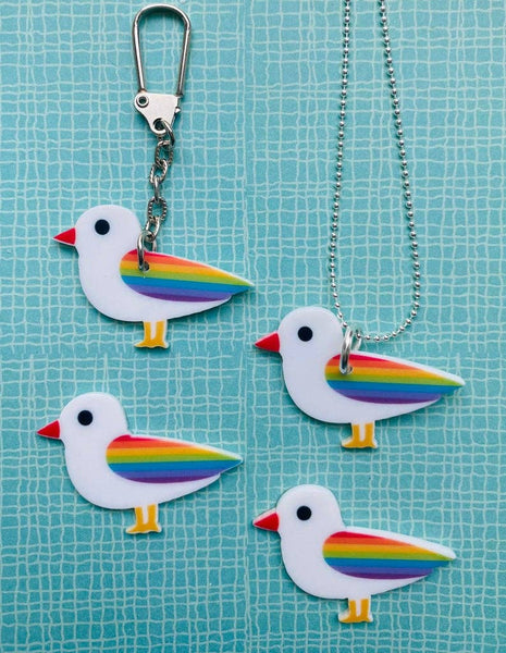 Resin Seagull Key Chain