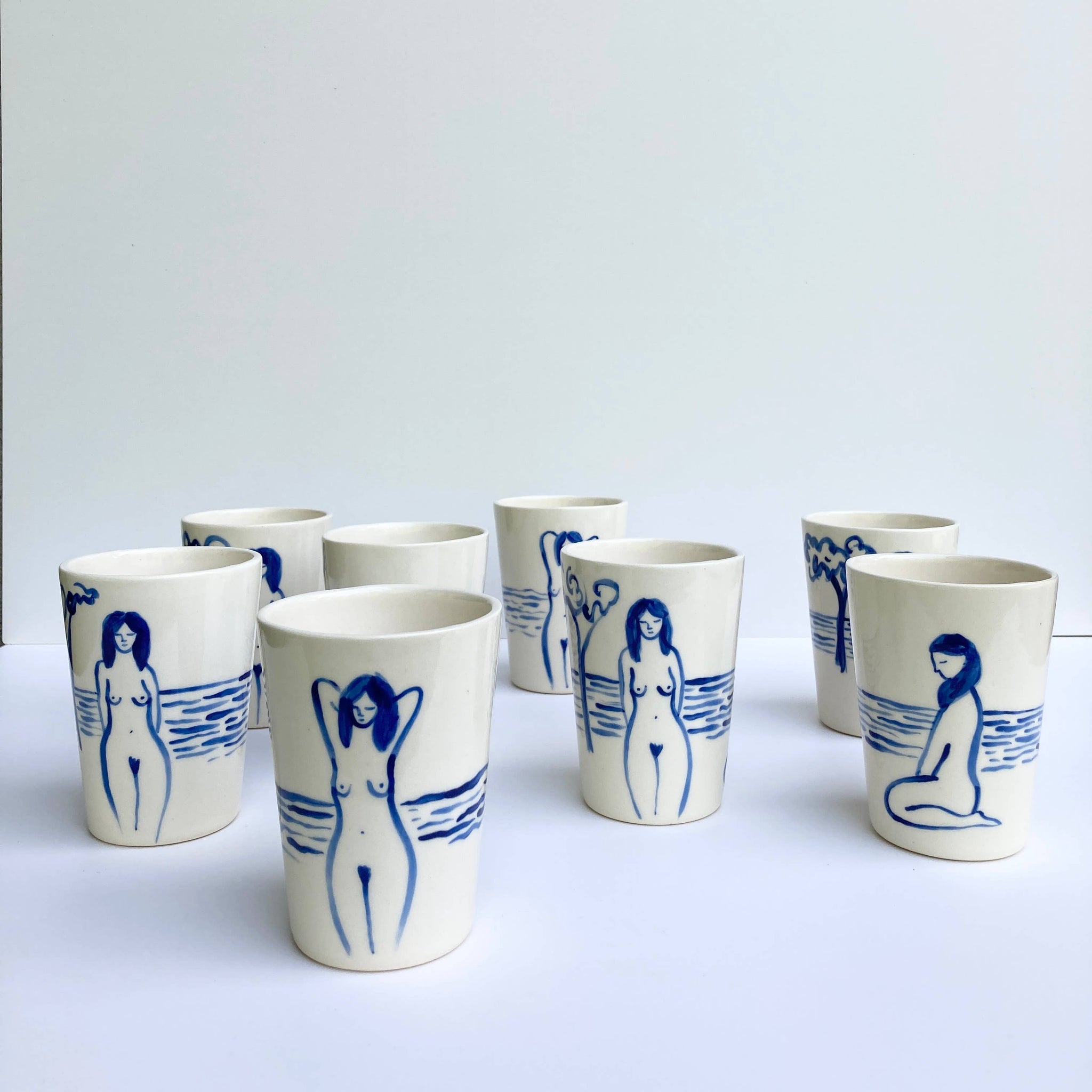 Hand painted MATISSE Ceramic Cup