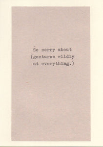So Sorry About Everything