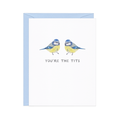 You're the Tits — Funny Bird Pun Friendship Card