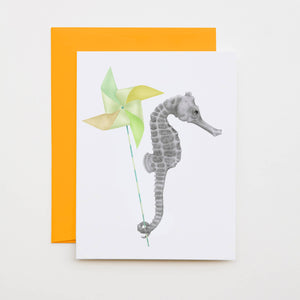 Gambol Azimuth Long Snout Seahorse Note Card