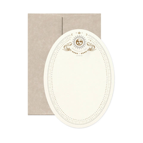"Blessed by the Moon" Benedicti Vos a Lunae Oval Card