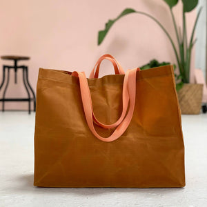 waxed canvas transit tote