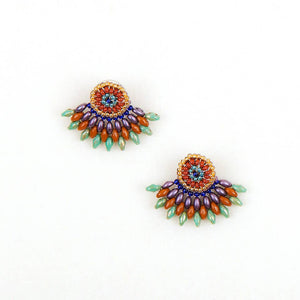 Duo Post Earring - Dusty Multi