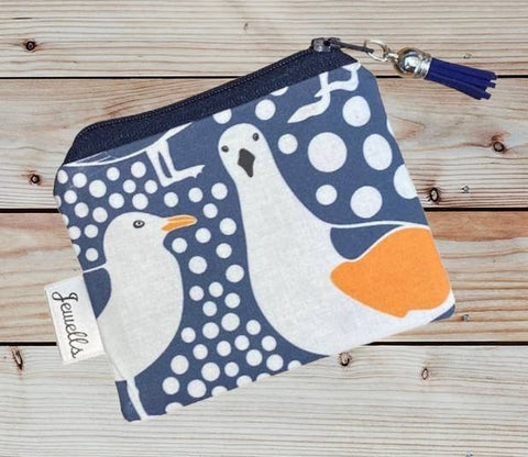 Seagull Gull Fabric Purse Pouch Large