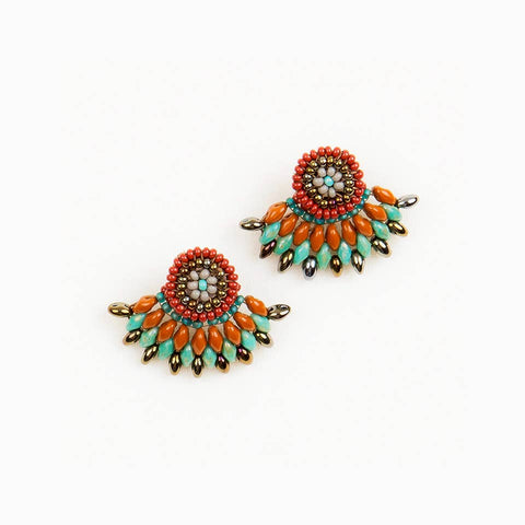 Duo Post Earring - Turquoise