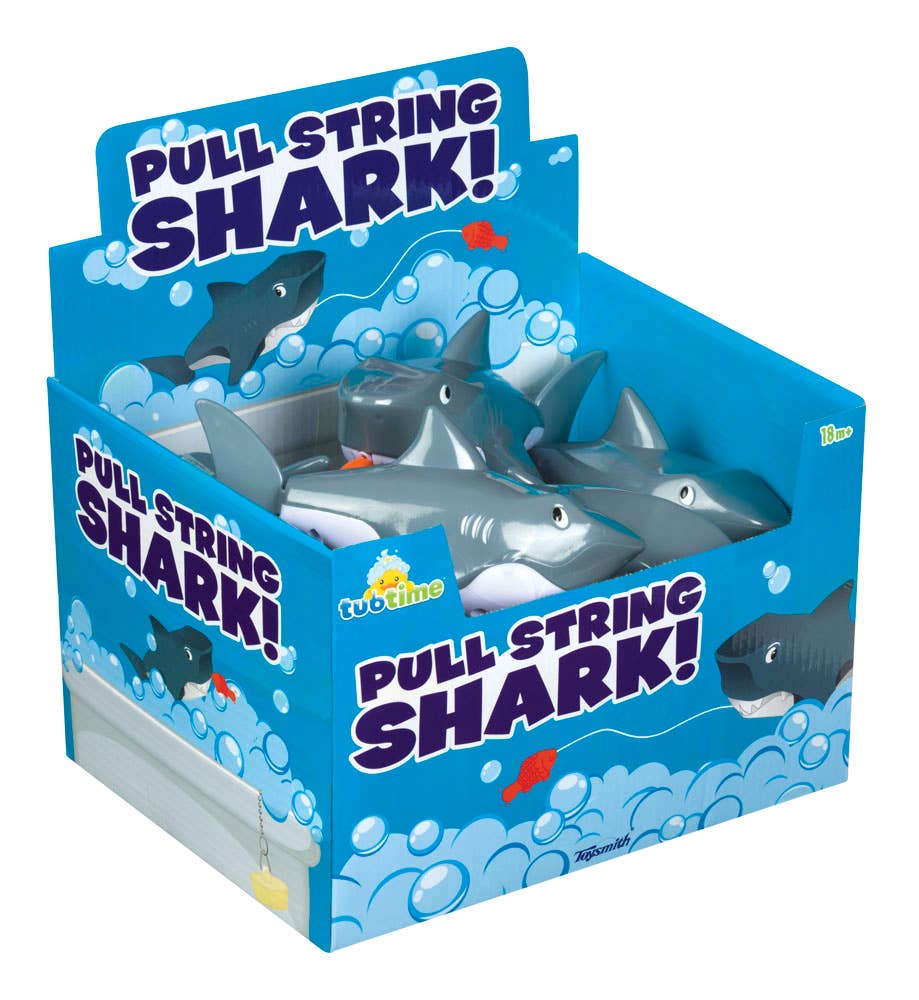 Pull-String Shark, Swimming Bath Toy, Pool Toy