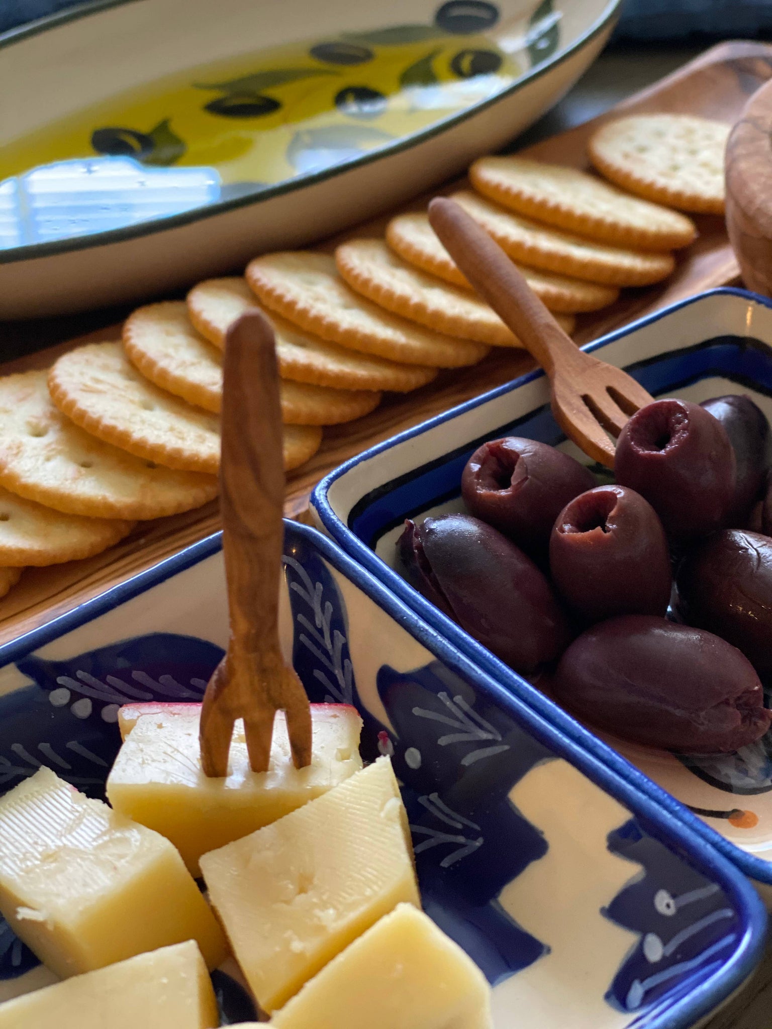 Olive Wood Mini Appetizer Fork or spoon 2”