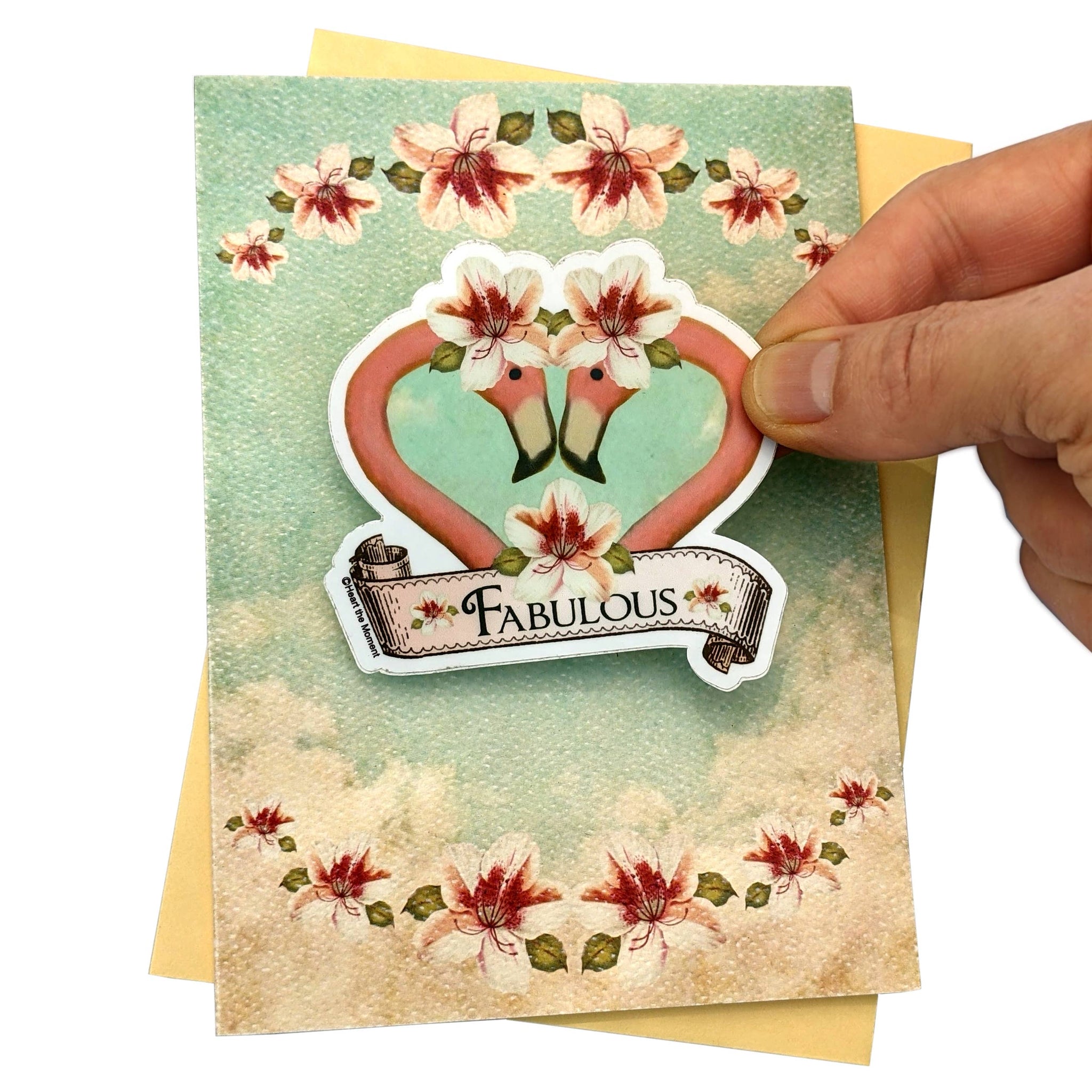 Greeting Card, "Fabulous", with Detachable Sticker Gift