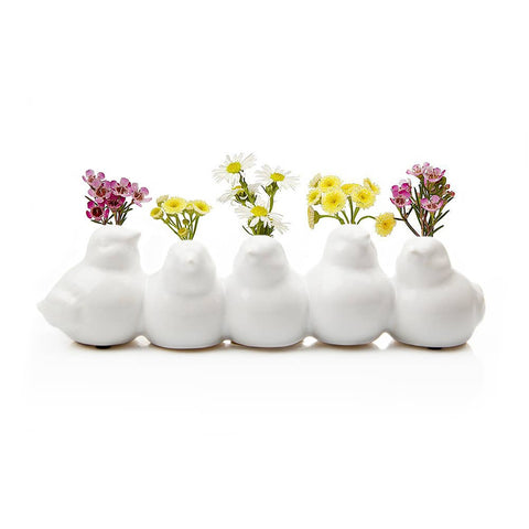 Sisken Flower Vase: White