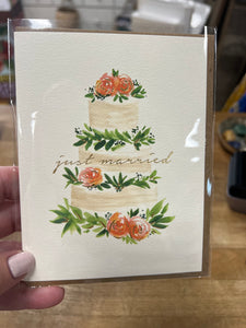 Just Married Cake Card