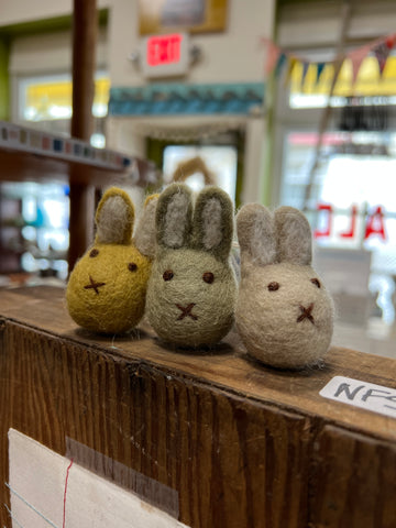 Felt Mini Bunny Ornament Set of 3