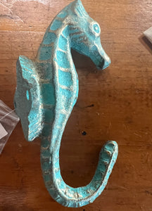 Seahorse Hook Verdigris