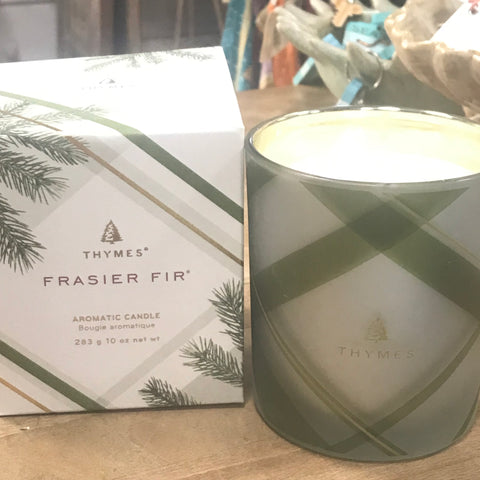 Frasier Fir Frosted Plaid Candle Medium
