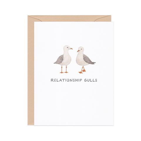 Relationship Gulls — Funny Animal Love / Anniversary Card