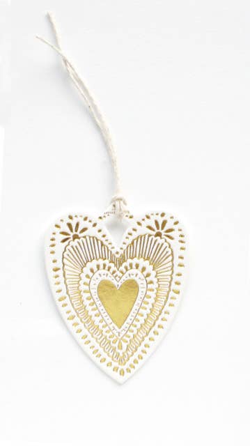 Heart - Gold Foil - set of 3 Tags