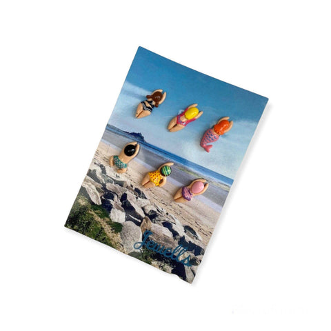 Set of 6 Swimmer Swimming Fridge Magnets