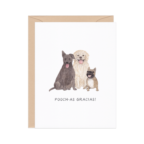 Pooch-as Gracias — Spanish Pun Thanks Card
