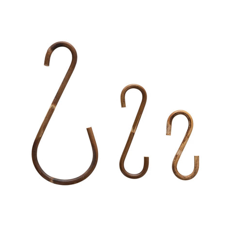 Rattan S-Hooks S/3