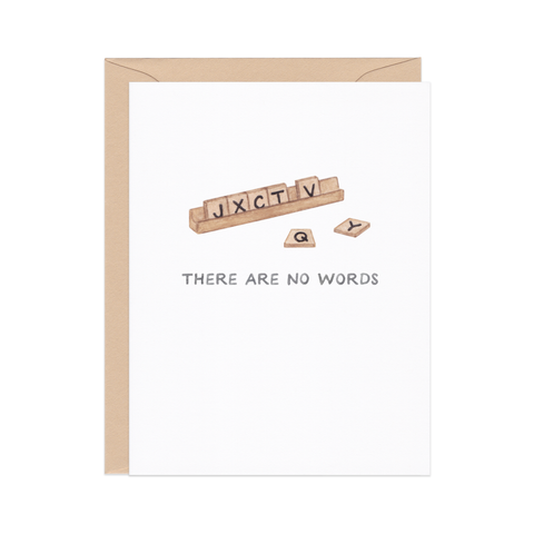 No Words Scrabble — Board Game Inspired Support Card