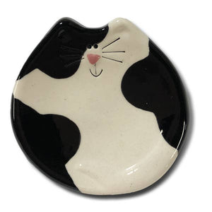 Mini Cat Dish: White and Black Spots